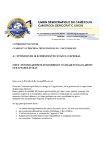 UDC fraude présidentielle 2025