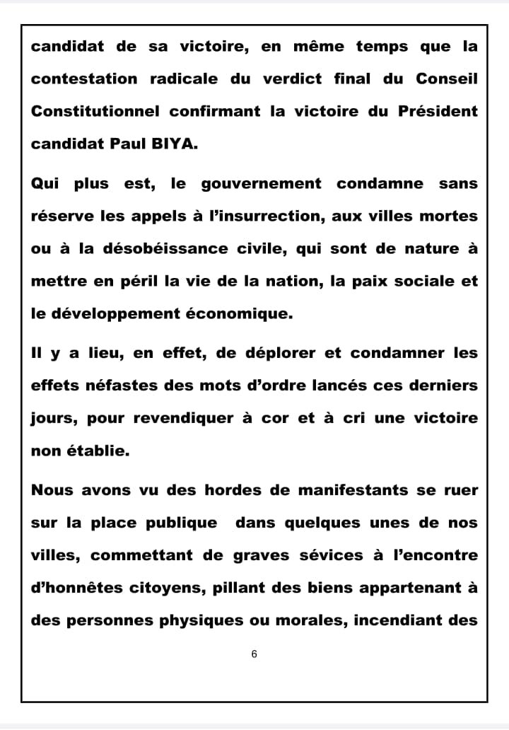 Cameroun post-élections