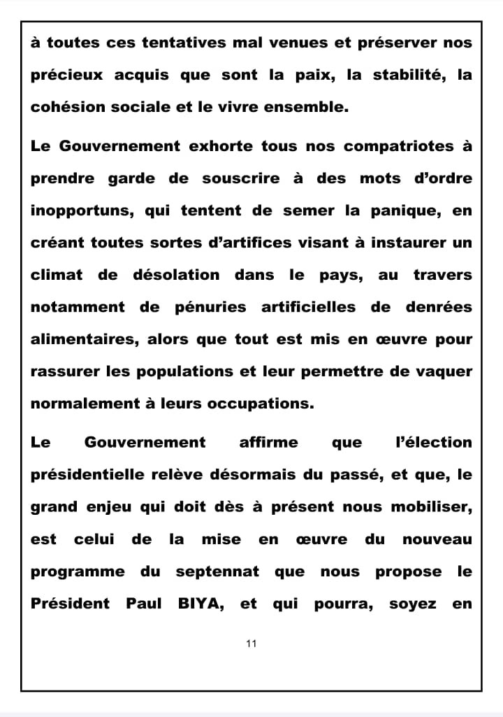 Cameroun post-élections